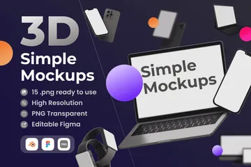 Devices Mockup 3D Icon Pack
