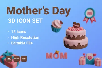 Dia das Mães Pacote de Icon 3D