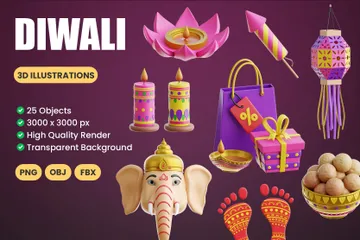 Diwali Paquete de Icon 3D