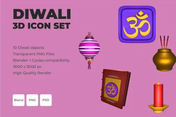 Diwali Paquete de Icon 3D