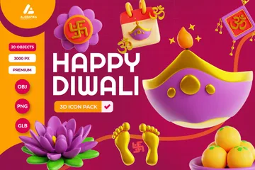 Diwali Paquete de Icon 3D