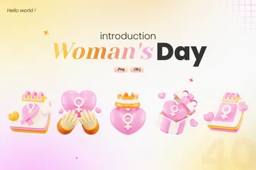 Dia de la mujer Paquete de Icon 3D