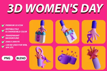 Dia de la mujer Paquete de Icon 3D