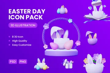 Día de Pascua Paquete de Icon 3D