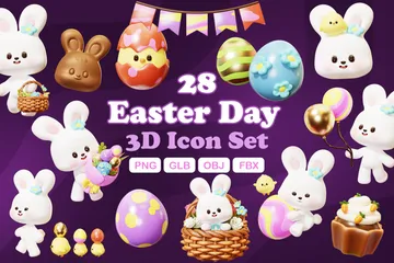 Día de Pascua Paquete de Icon 3D