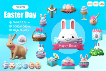 Día de Pascua Paquete de Icon 3D