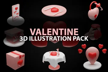 Día de San Valentín 3D Icon Pack