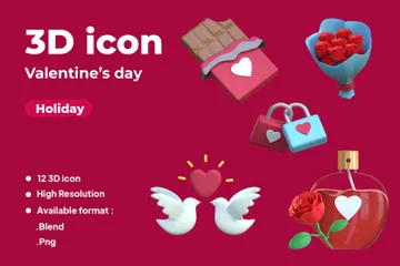 Día de San Valentín Paquete de Icon 3D