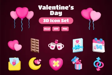 Día de San Valentín Paquete de Icon 3D