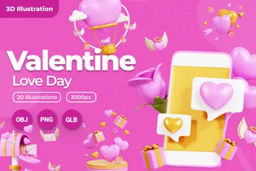 Día de San Valentín Paquete de Icon 3D