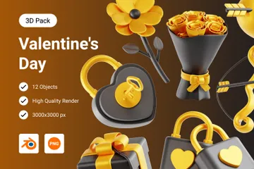 Día de San Valentín Paquete de Icon 3D