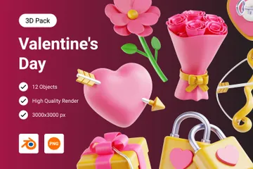 Día de San Valentín Paquete de Icon 3D