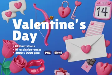 Día de San Valentín Paquete de Icon 3D