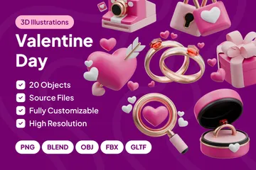 Día de San Valentín Paquete de Icon 3D