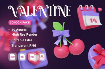 Día de San Valentín Paquete de Icon 3D