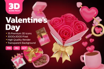 Día de San Valentín Paquete de Icon 3D