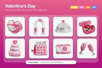 Día de San Valentín Paquete de Icon 3D