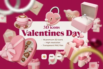 Día de San Valentín Paquete de Icon 3D