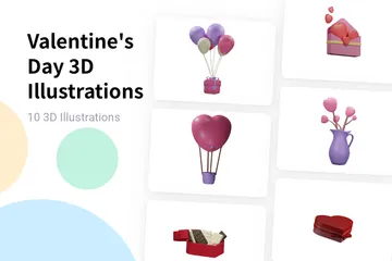 Día de San Valentín Paquete de Illustration 3D