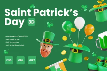 Dia de São Patrick Pacote de Icon 3D