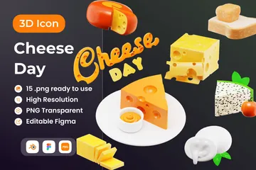 Día del Queso 3D Iconパック