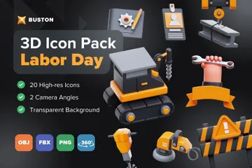 Día laboral Paquete de Icon 3D