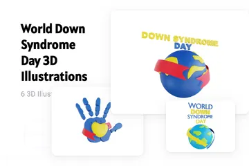 Dia Mundial da Síndrome de Down Pacote de Illustration 3D