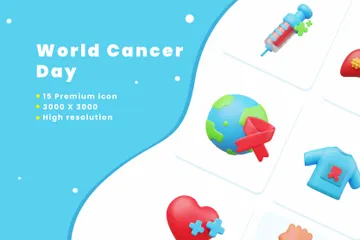 Dia Mundial do Câncer Pacote de Illustration 3D