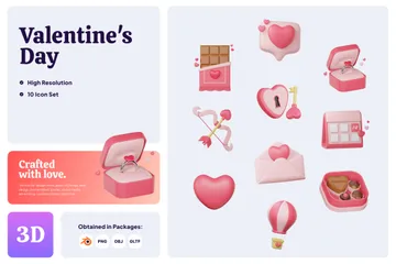 Día de San Valentín Paquete de Icon 3D