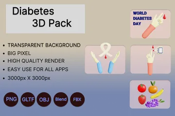 Diaetes Paquete de Icon 3D