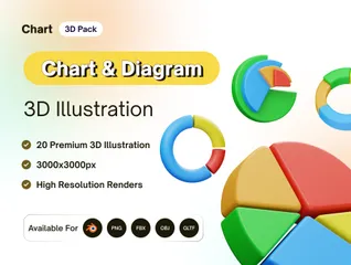 Diagramm 3D Icon Pack