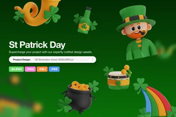 Días de San Patricio Paquete de Icon 3D