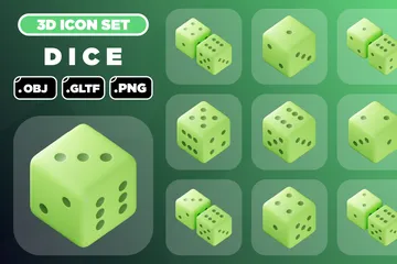 Dice 3D Icon Pack