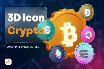 Digital Currency 3D Icon Pack