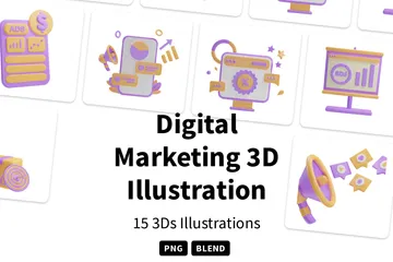 デジタルマーケティング 3D Iconパック