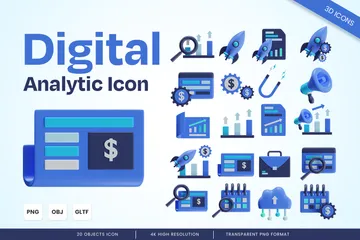 Digital Marketing 3D Icon Pack