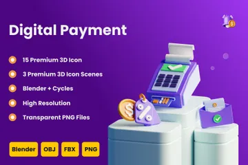 Digital Payment 3D Icon Pack
