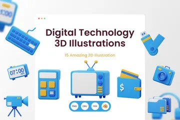 Digital Technology 3D Illustration Pack