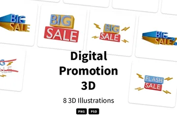 Digitale Werbung 3D Icon Pack