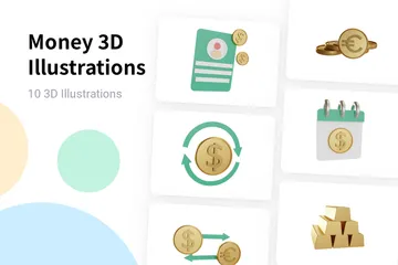 Dinero Paquete de Illustration 3D