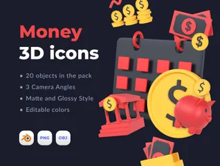 Dinero Paquete de Illustration 3D
