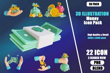 Dinero Paquete de Icon 3D