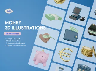 Dinero Paquete de Icon 3D