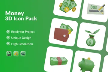 Dinero Paquete de Icon 3D