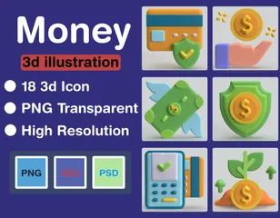 Dinero Paquete de Icon 3D