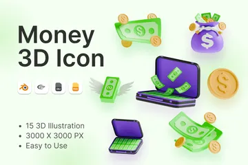 Dinero Paquete de Icon 3D