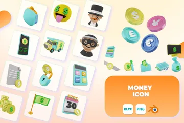 Dinero Paquete de Icon 3D