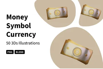 Moneda símbolo de dinero Paquete de Icon 3D