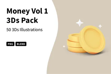 Dinheiro Vol 1 Pacote de Icon 3D
