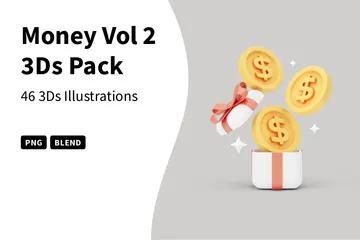 Dinheiro Vol 2 Pacote de Icon 3D